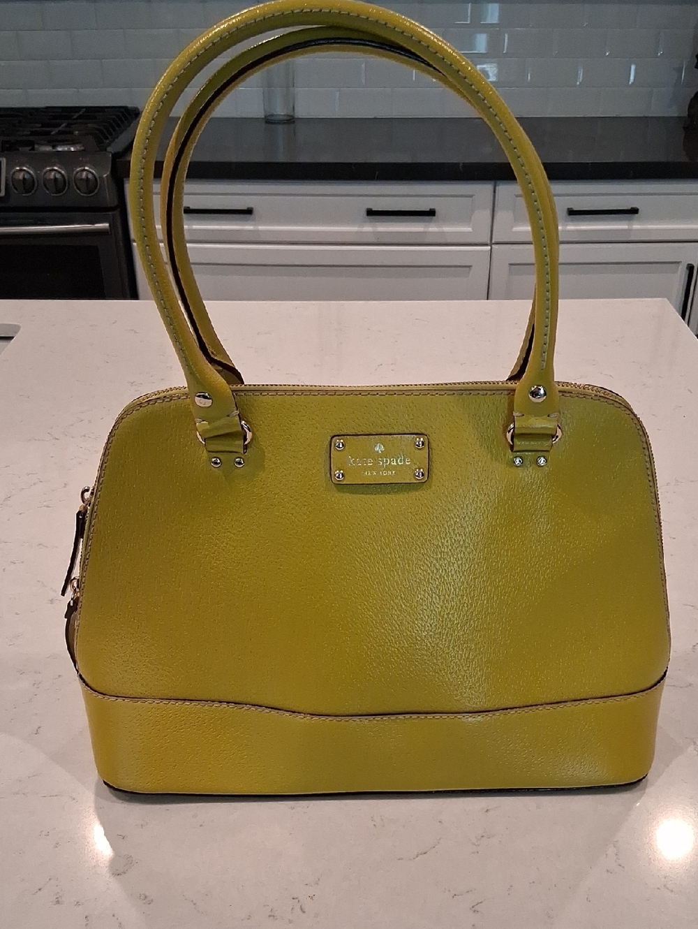 Excellent Cond. Kate Spade New York Lime Green Dome Satchel